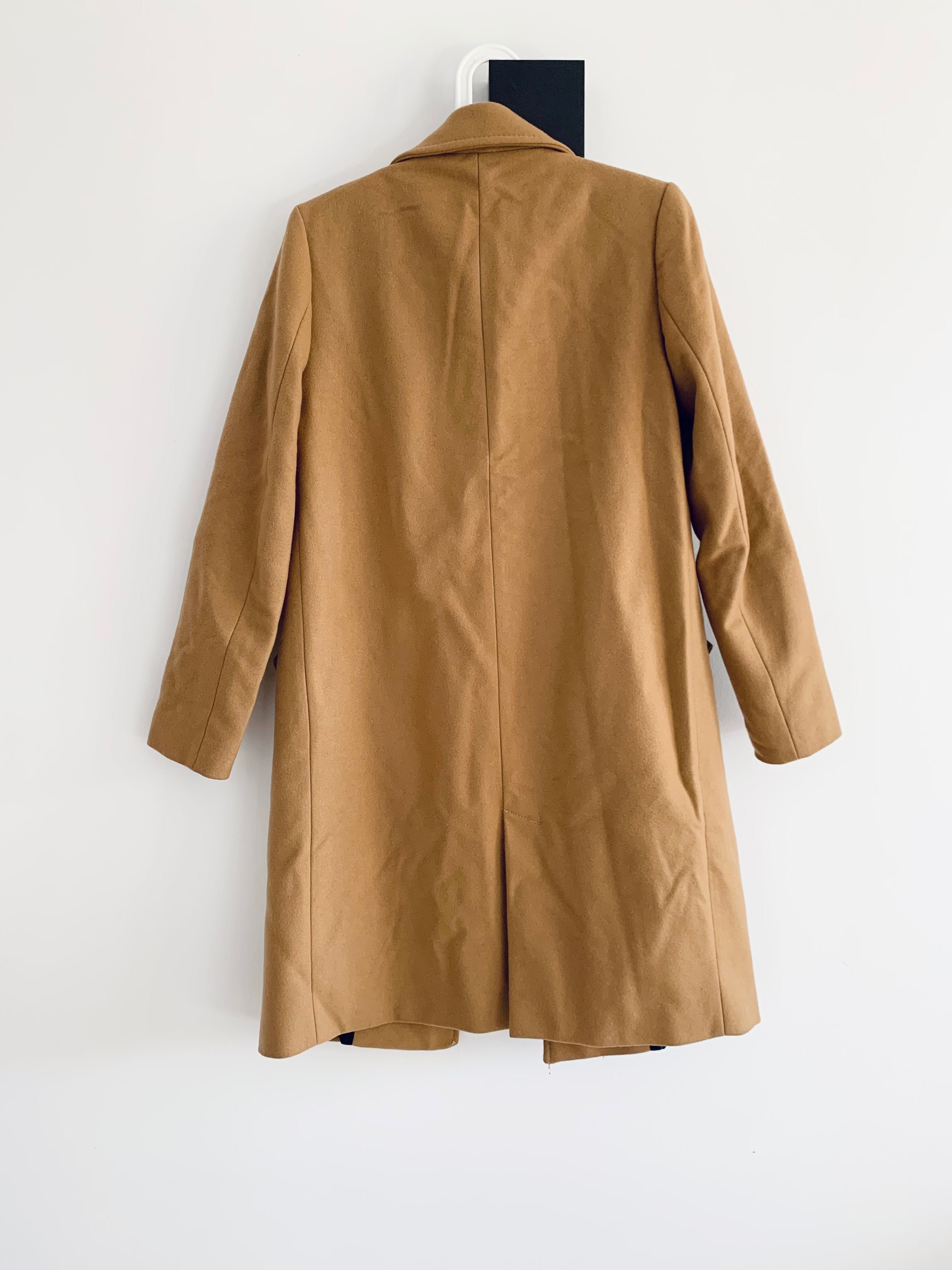 Plaszcz camel beżowy Zara basic
