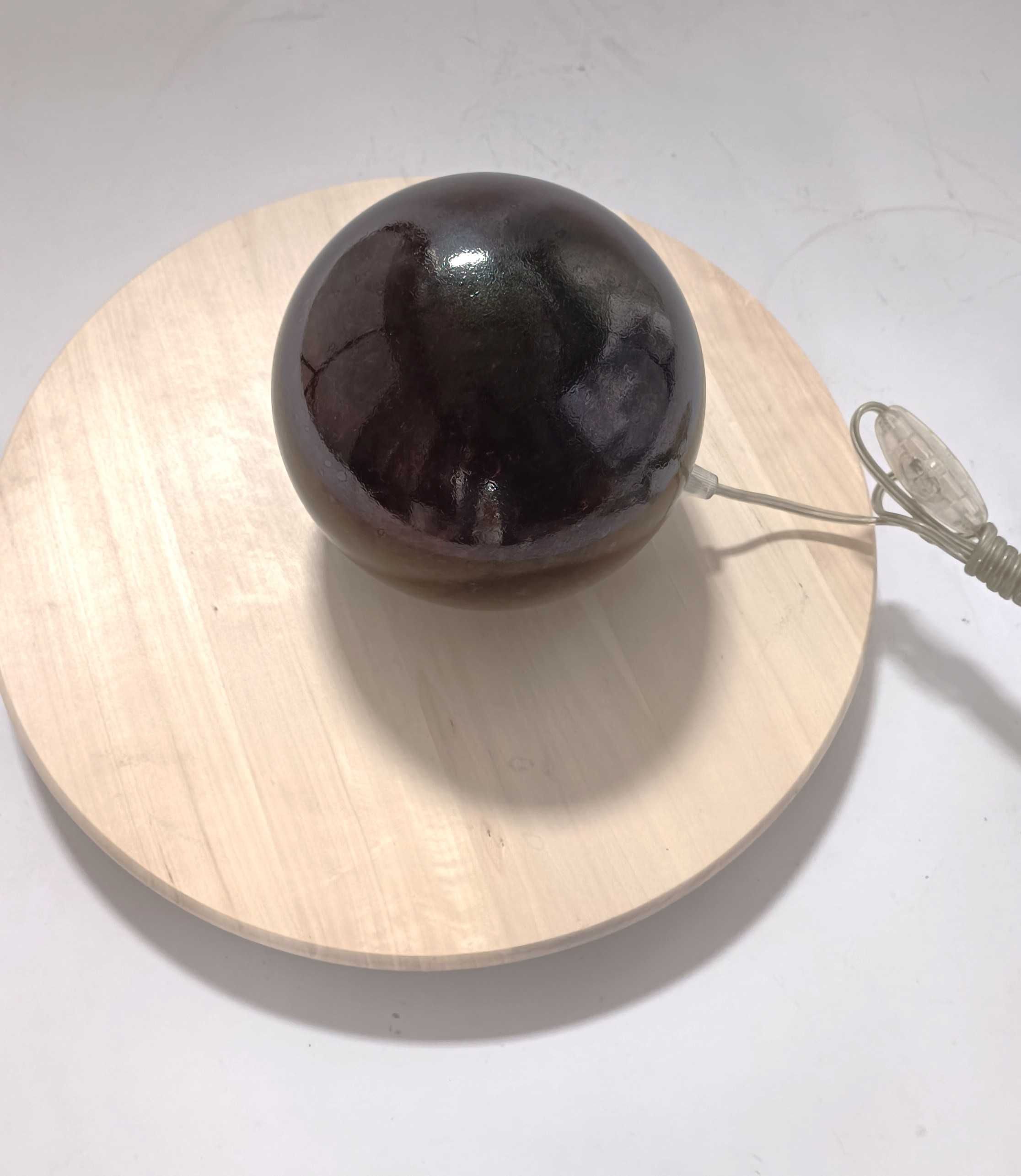 Candeeiro de mesa Globo | preto/castanho