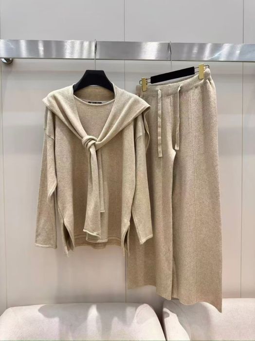 Loro Piana костюм осінній комплект теплий вязаный штани свитер кофта