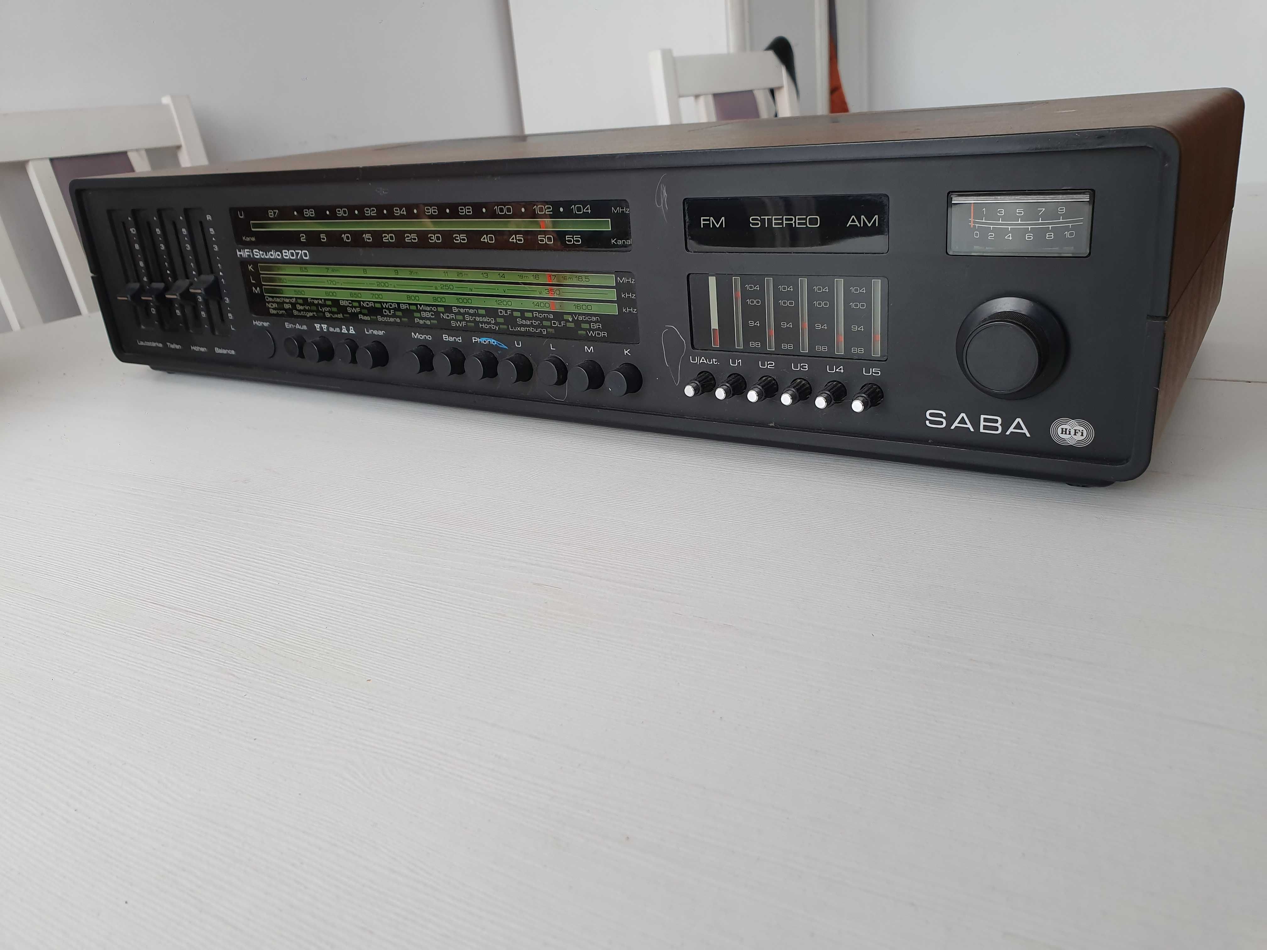 Stary zabytkowy amplituner Saba hifi studio 8070 radio wzmacniacz