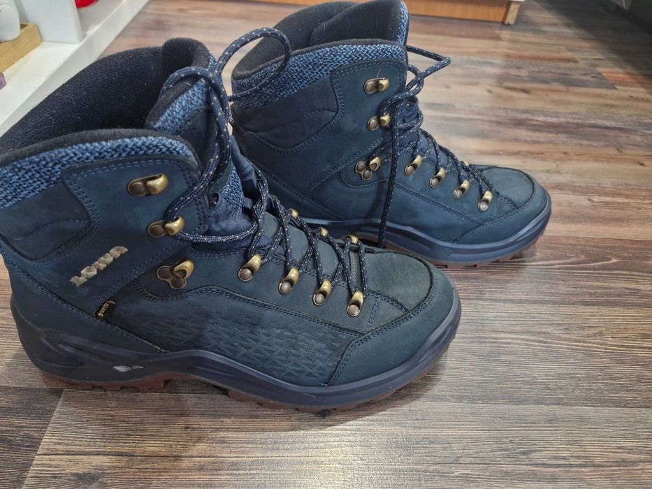 Зимові чоловічі черевики LOWA Renegade Warm GTX MID navy Gore-tex