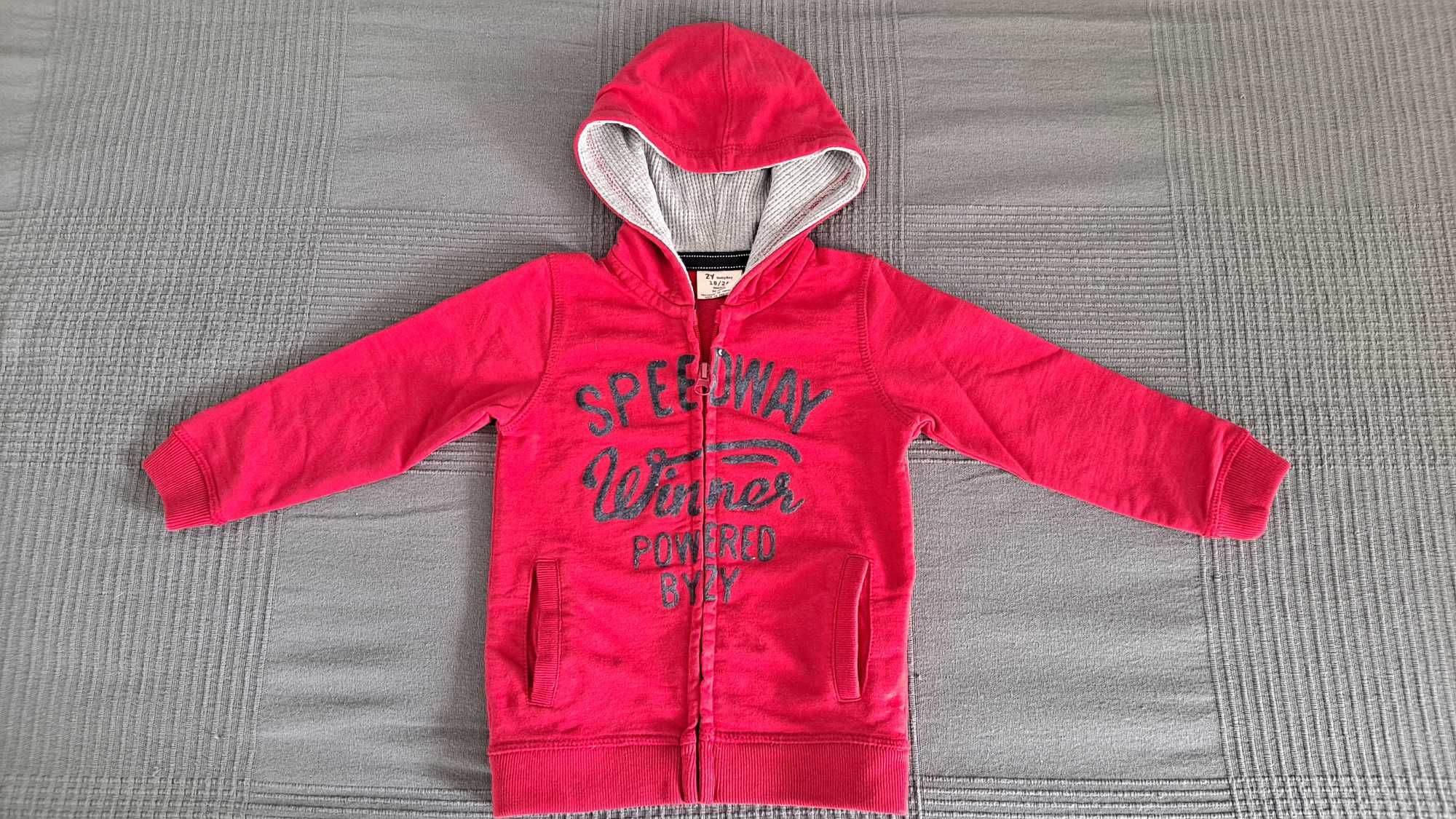 Casaco de algodão vermelho com capuz "Speedway"