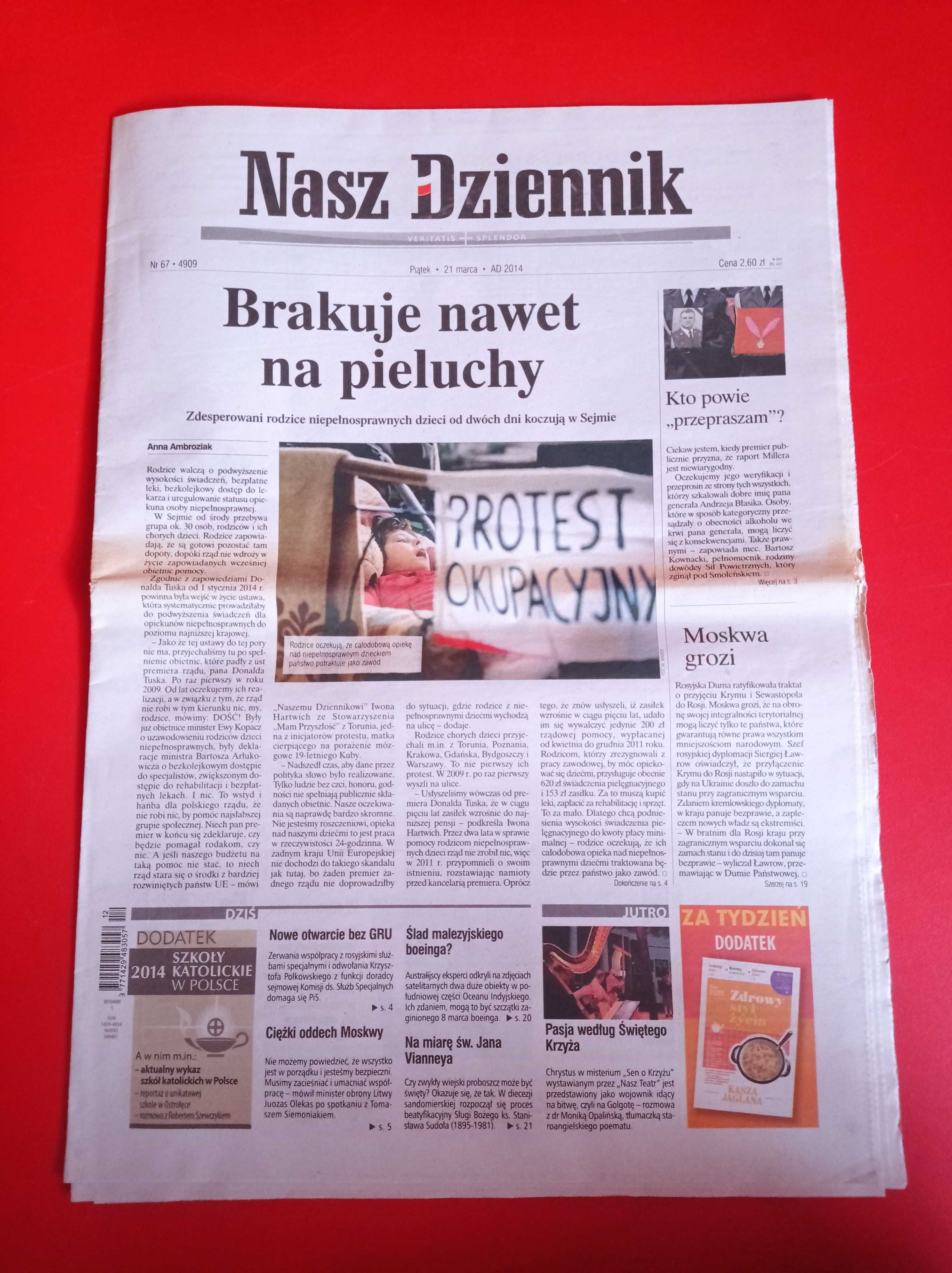 Nasz Dziennik, nr 67/2014, 21 marca 2014