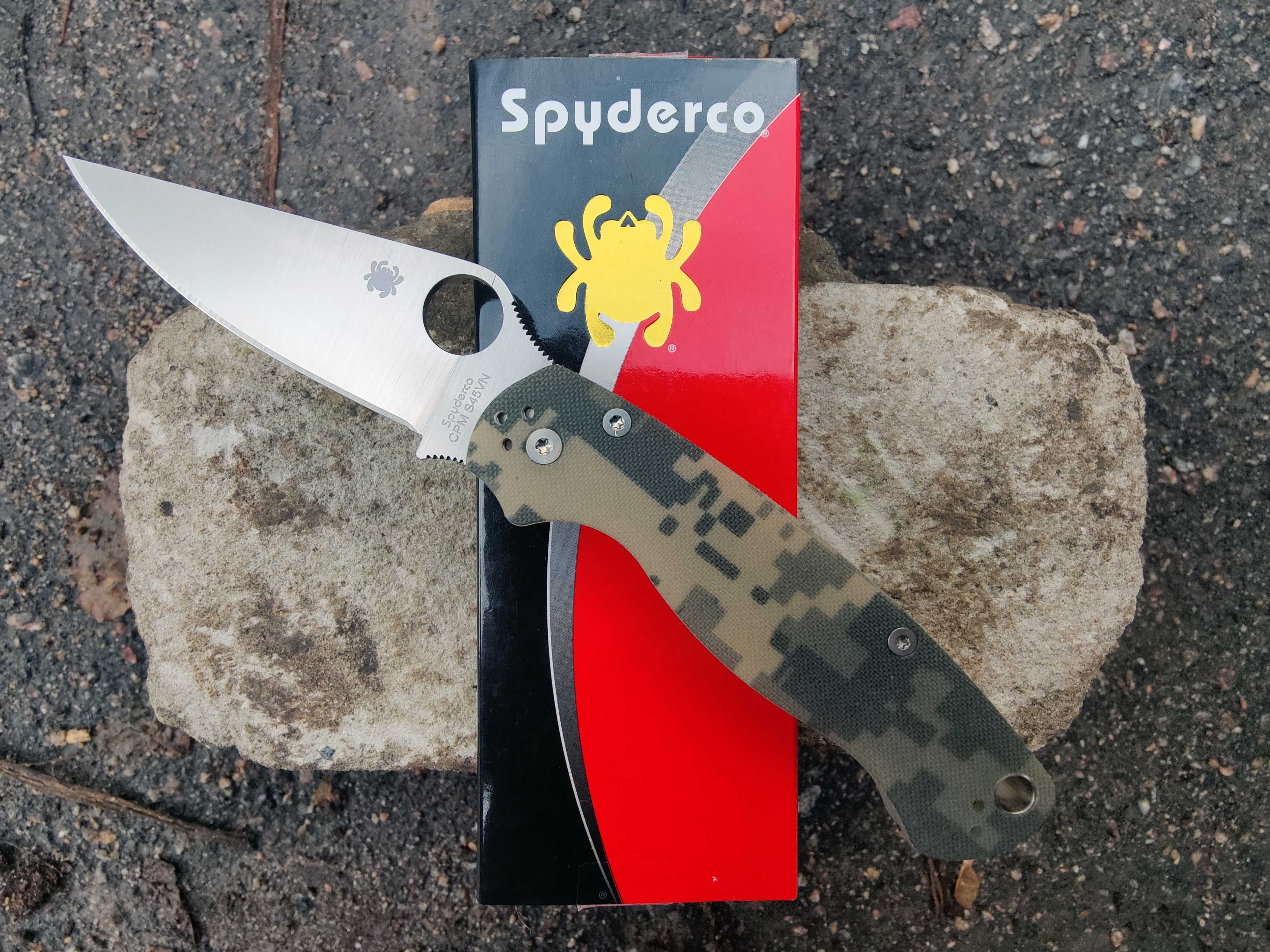 Складной нож Spyderco Paramilitary 2 Camo G-10, S45VN, оригинал