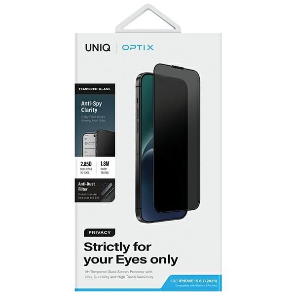 UNIQ Optix Privacy iPhone 15 Plus 6.7" /14 Pro Max 6.7" prywatyzujące
