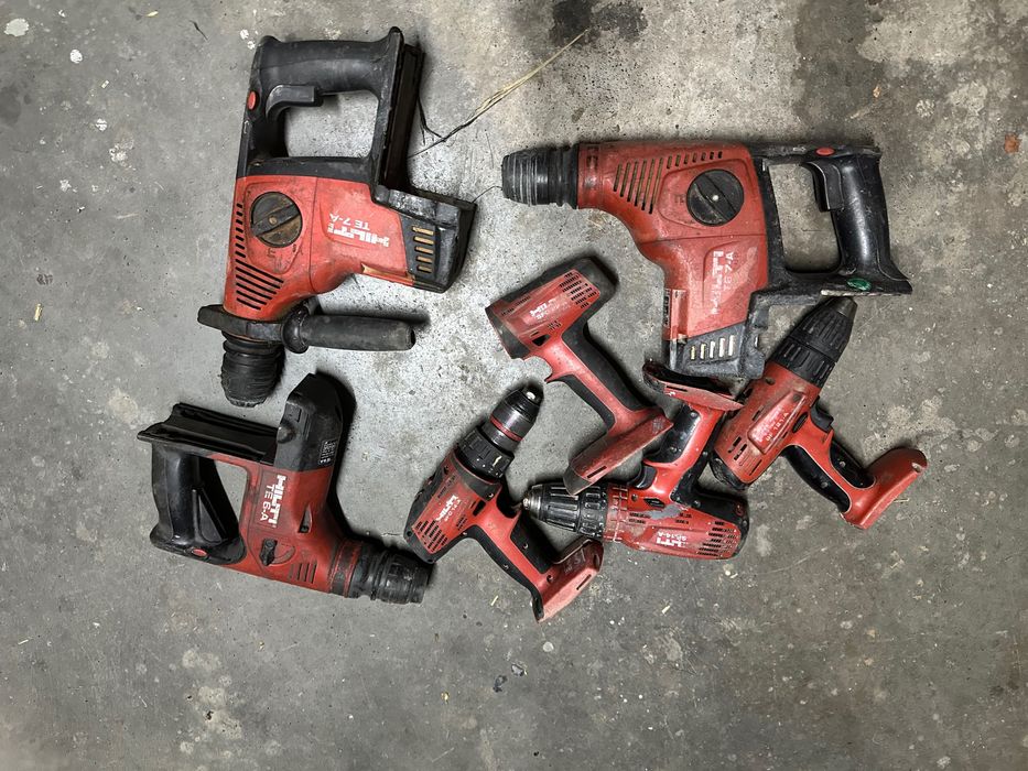 Hilti zestaw uszkodzonych urządzeń na części