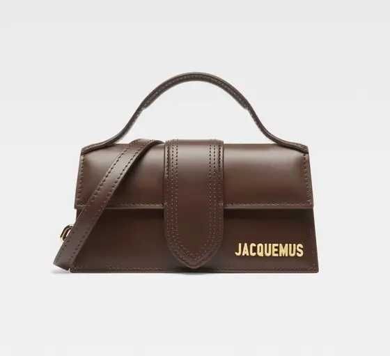 Жіноча сумочка Jacquemus Le Bambino через плече,коричнева,шкіряна.ЛЮКС