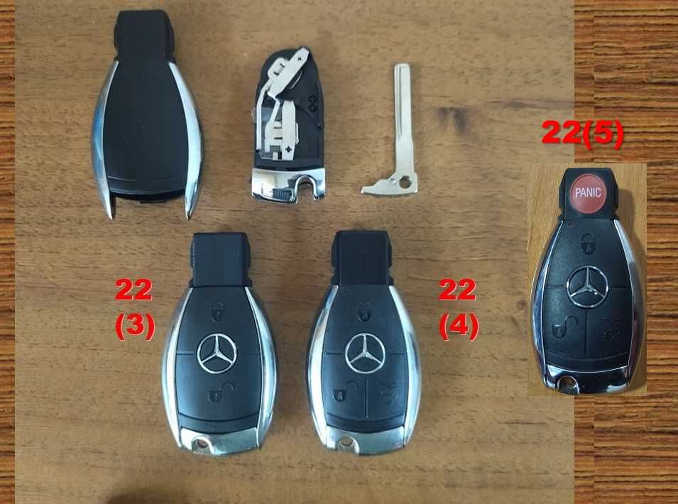 (№22) Корпус ключа Мерседес Mercedes заготовка рибка 2-3 кнопки