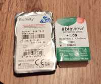 Soczewki +1.00 Biofinity x1 i #bioview x1 nowe