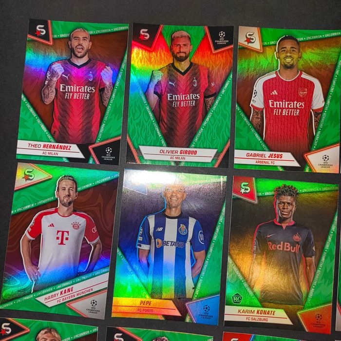 20 Cartas Uncommon Verdes Topps Superstars 2024