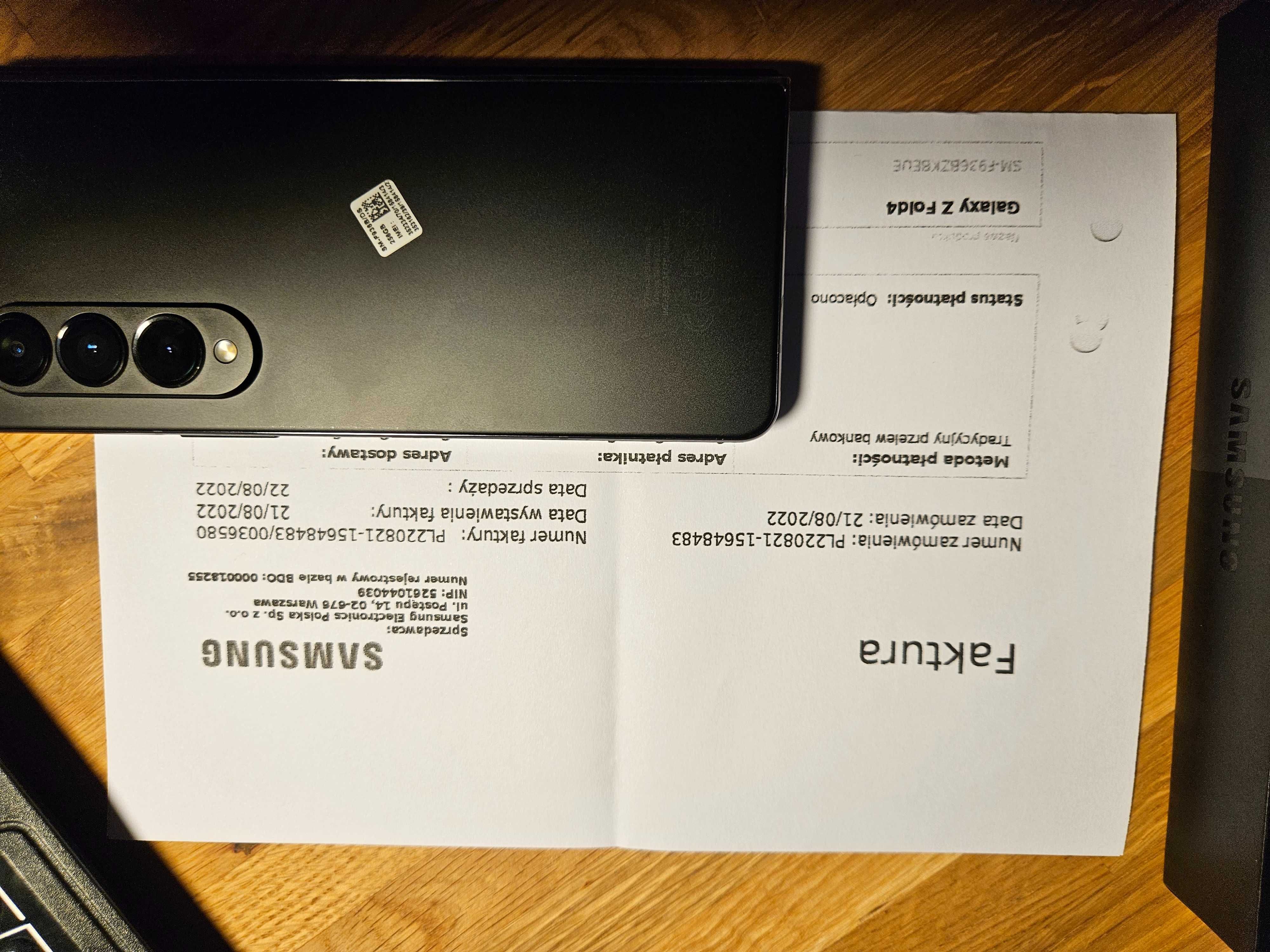 Samsung Z FOLD 4  256GB  na gwarancji , jak nowy ( zero rys )