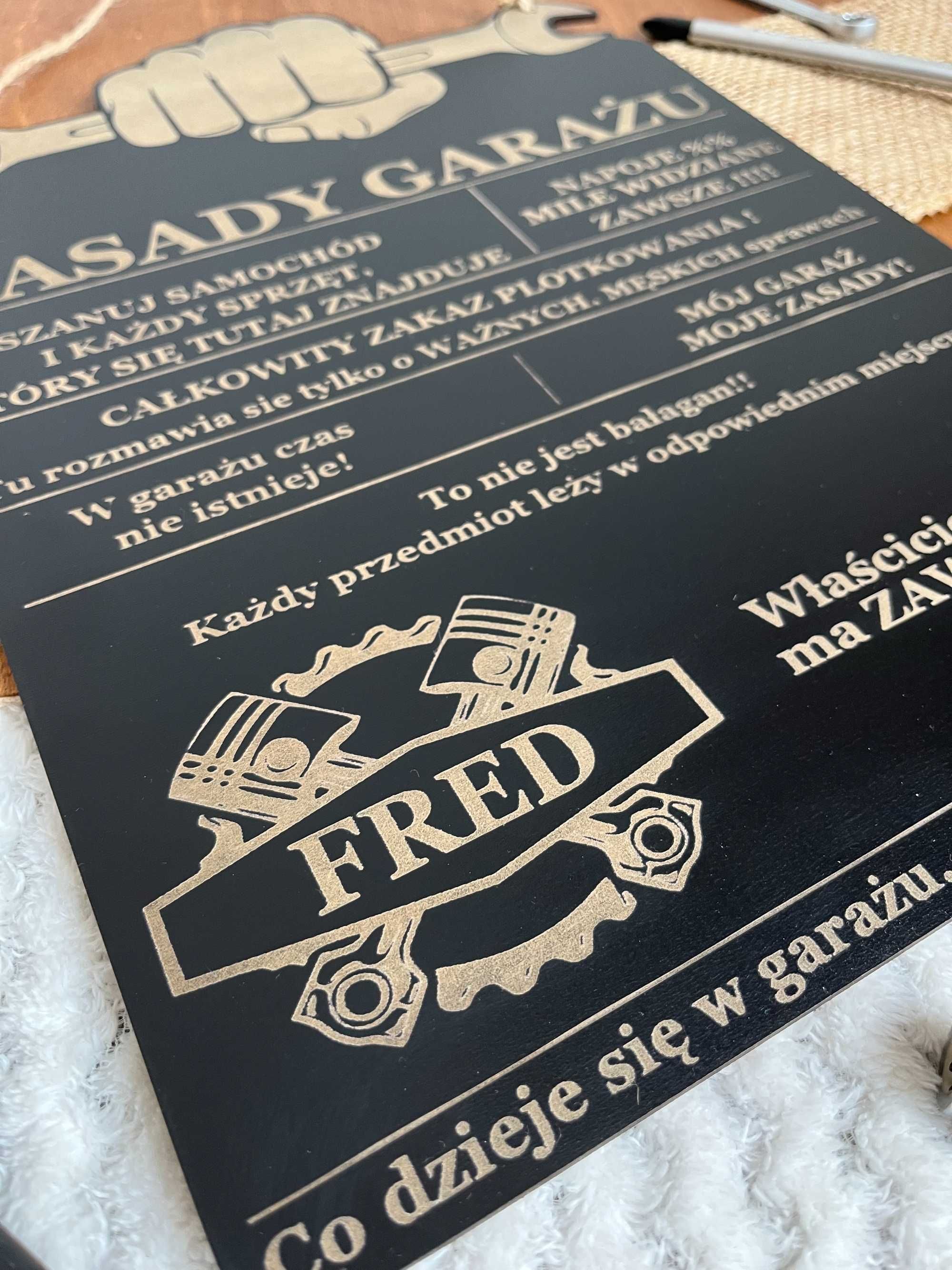 Zasady garażu, prezent dla zmotoryzowanych i majsterkowiczów