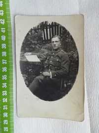 Zdjęcie żołnierza polskiego przedwojenne oryginalne podpisane