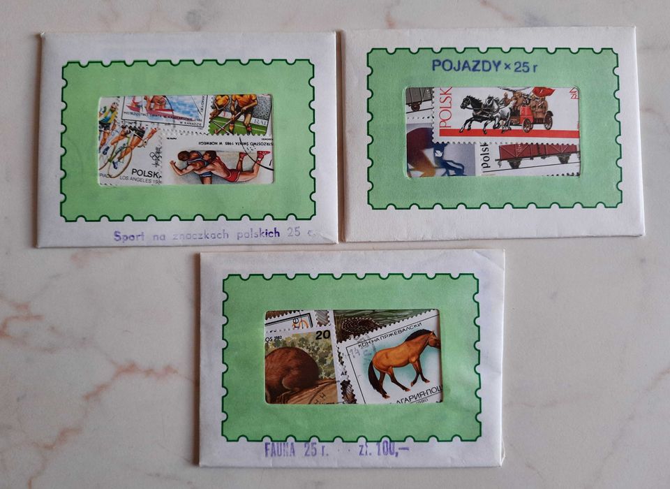 200 znaczków tematycznych w 6 pakietach