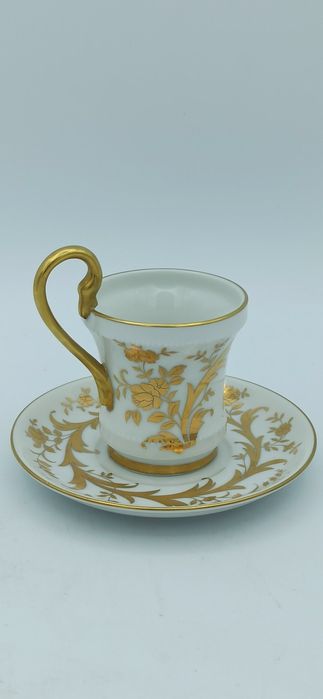 Porcelana OHC  OHASHI JAPONIA Złota Filiżanka Duo MOKKA Piękna