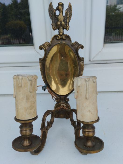 Kinkiet z orłem komplet