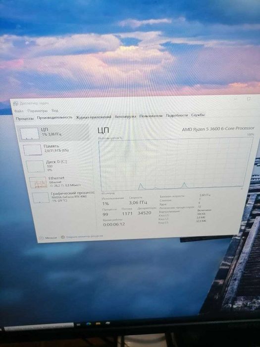 Игровой ПК Ryzen 5 3600/DDR4 32 GB/1 TB SSD/B 550/RTX 4060