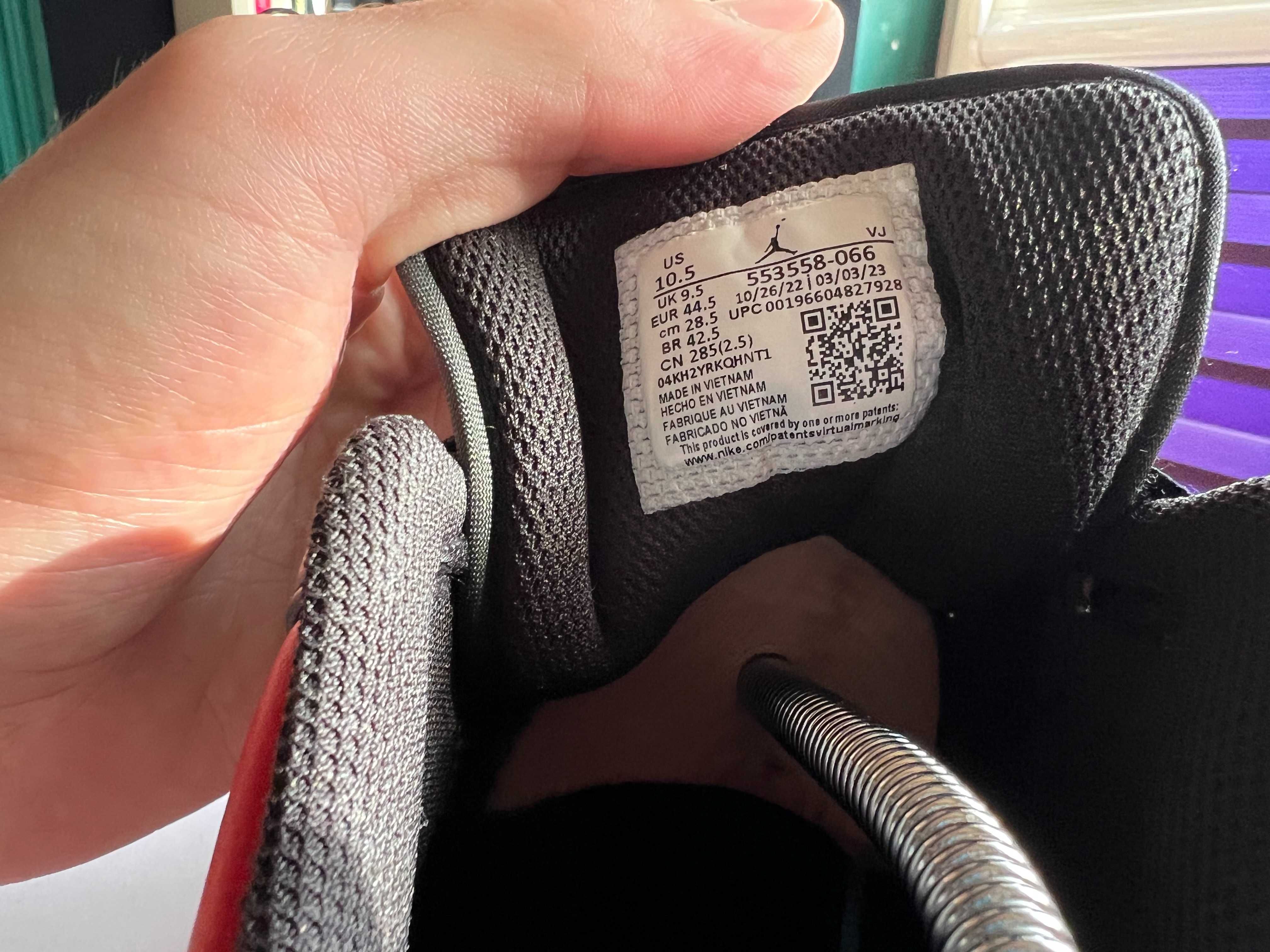 Buty Nike Jordan 1 LOW 44,5 (czarne/czerwone)