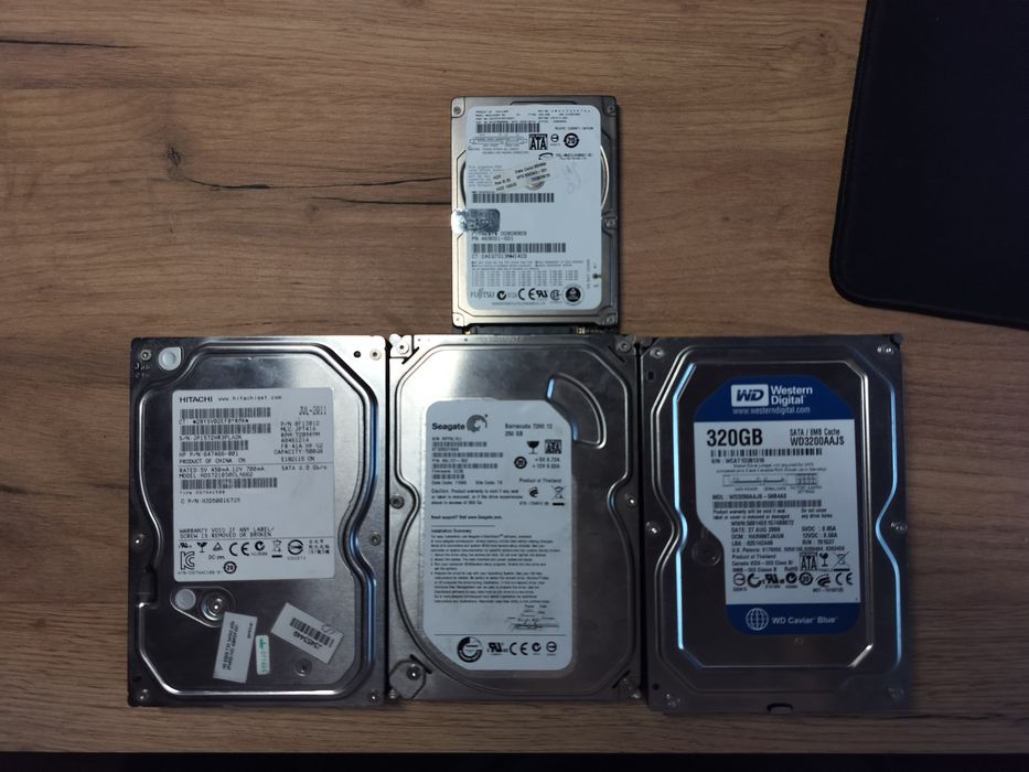 HDD 2.5/3.5 160/250/320/500GB. Жорсткі диски Seagate/WesternDigital/