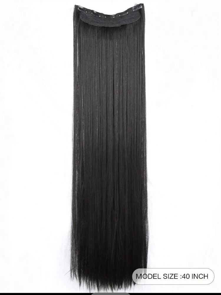 Włosy syntetyczne 70 cm czarne nowe BRĄZ PERUKA GRATIS