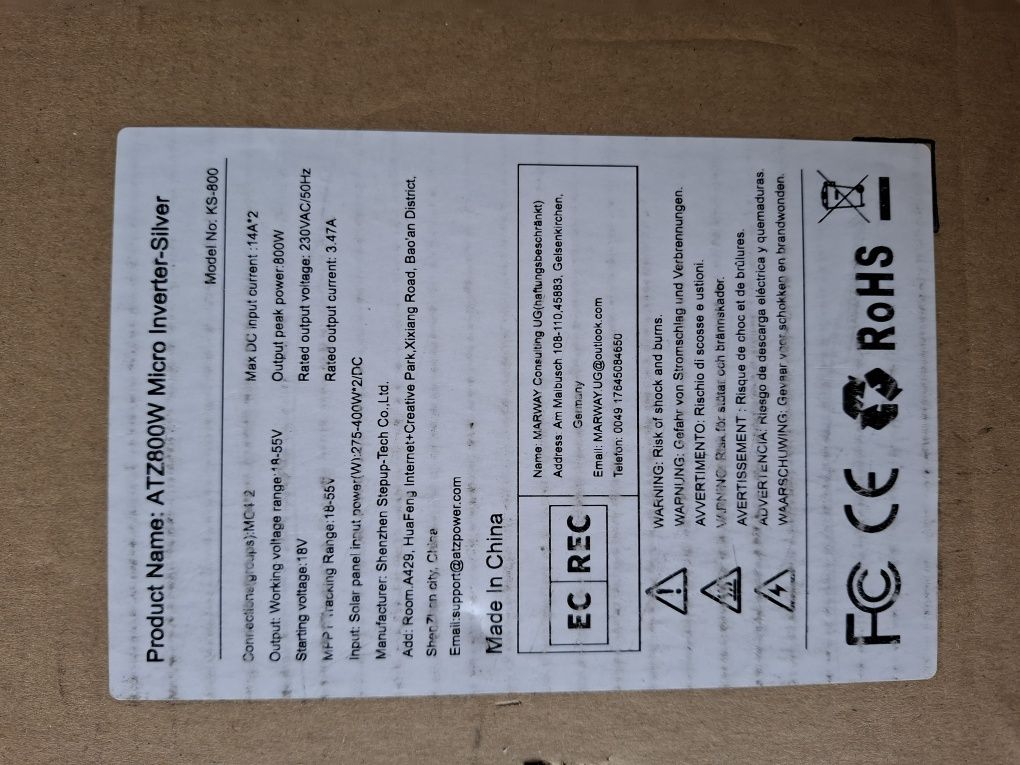 Mikroinwerter falownik 800W WiFi SOLAR GRID KS-800