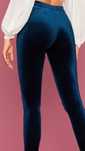 Welurowe granatowe legginsy plus size. Hit! Jak Just Unique!