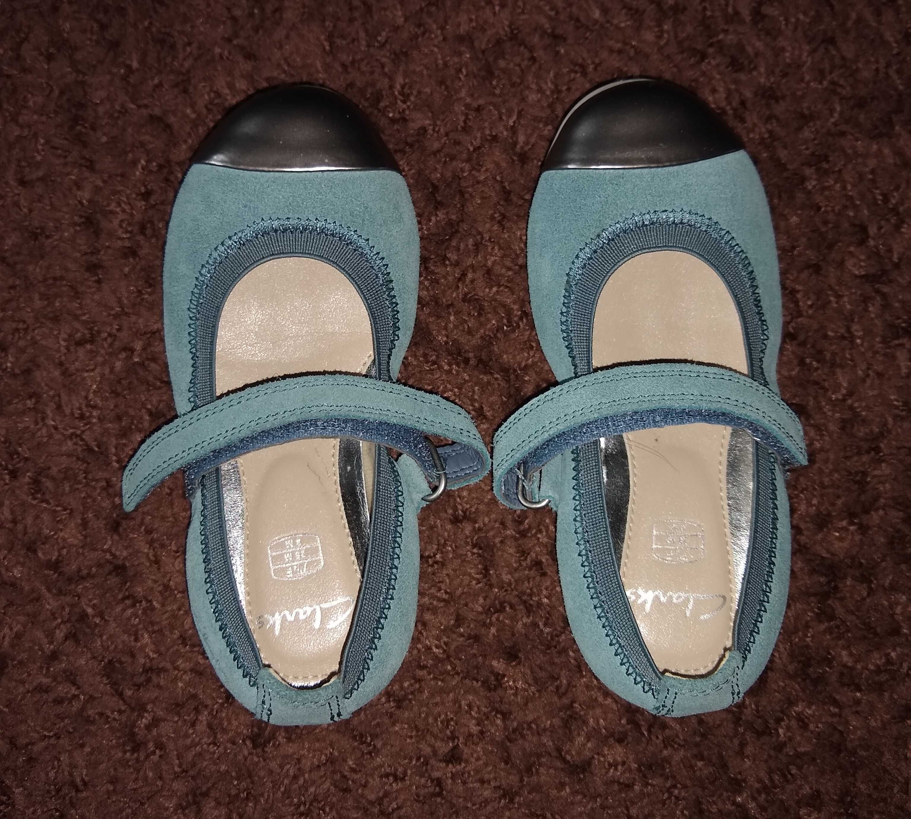 Clarks śliczne balerinki skórzane 25 7 1/2 nowe