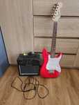 Gitara elektryczna Squier Mini Stratocaster IL DR wzmacniacz Harley