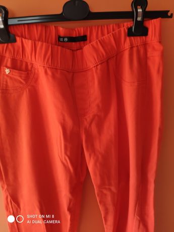Spodnie jeansowe pomaranczowe