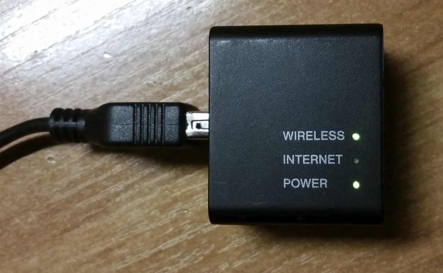 Микро- роутер Sony VGP-WAR100 (RJ-45, PPPoE, Wi-Fi N150). USB питание