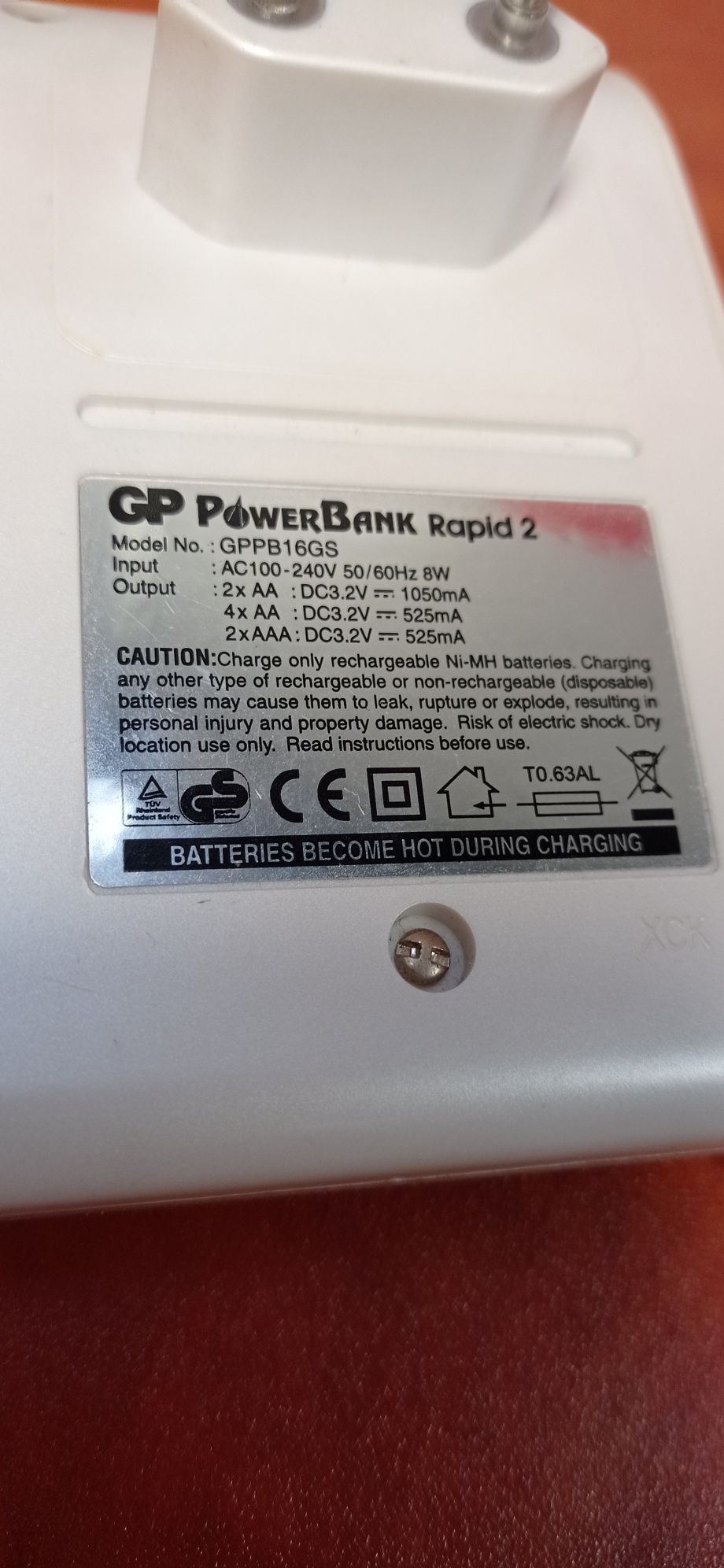 Ładowarka do akumulatorów: GP PowerBank Rapid 2 -AA AAA. Mod GPPB16GS