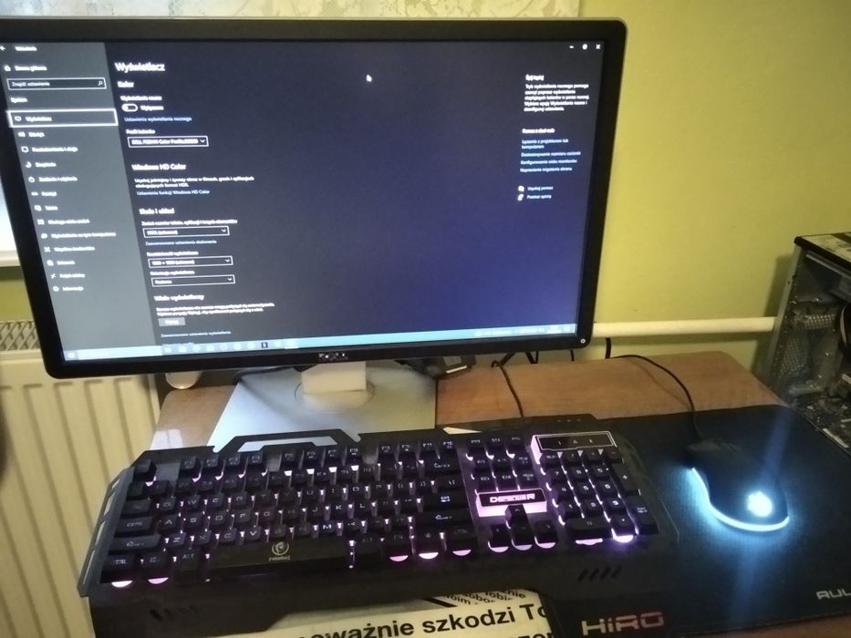 Komputer gamingowy z monitorem, kawiaturą, myszką i5 ,GTX1050Ti, 8GB