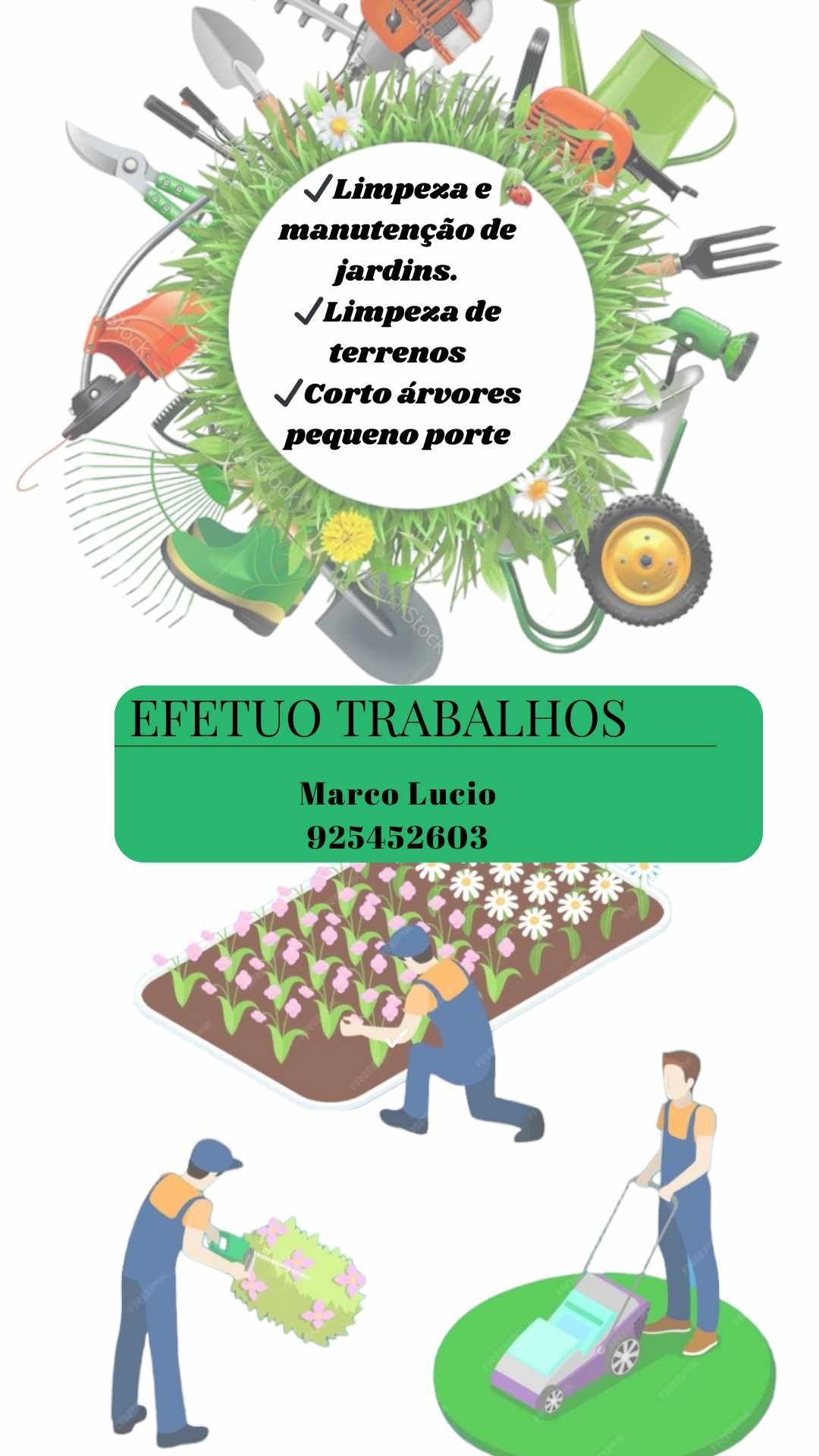 Serviços de jardinagem e limpezas de terrenos