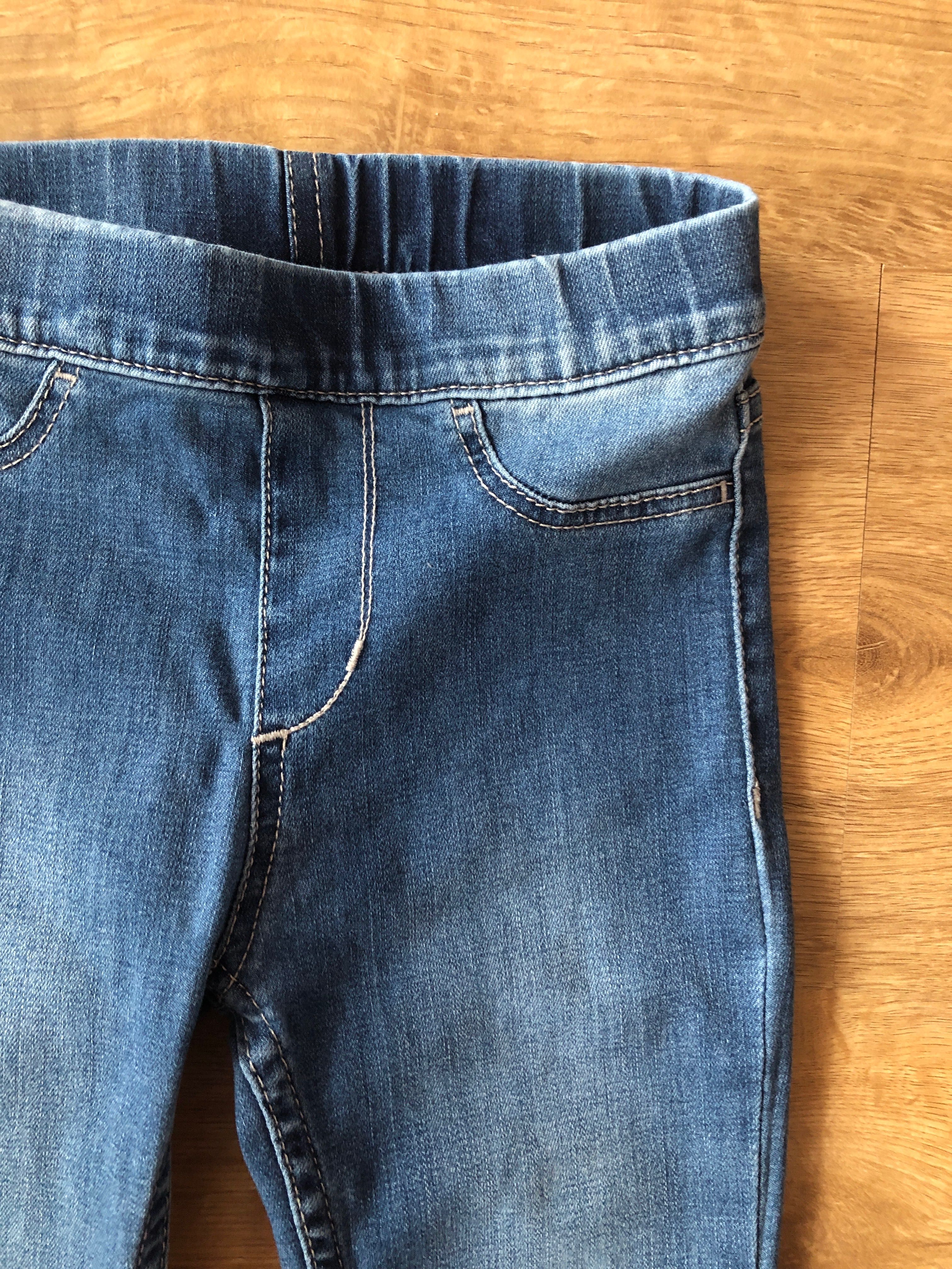 Nowe bez metki spodnie jeansowe niebieskie dla dziewczynki,roz 110,H&M