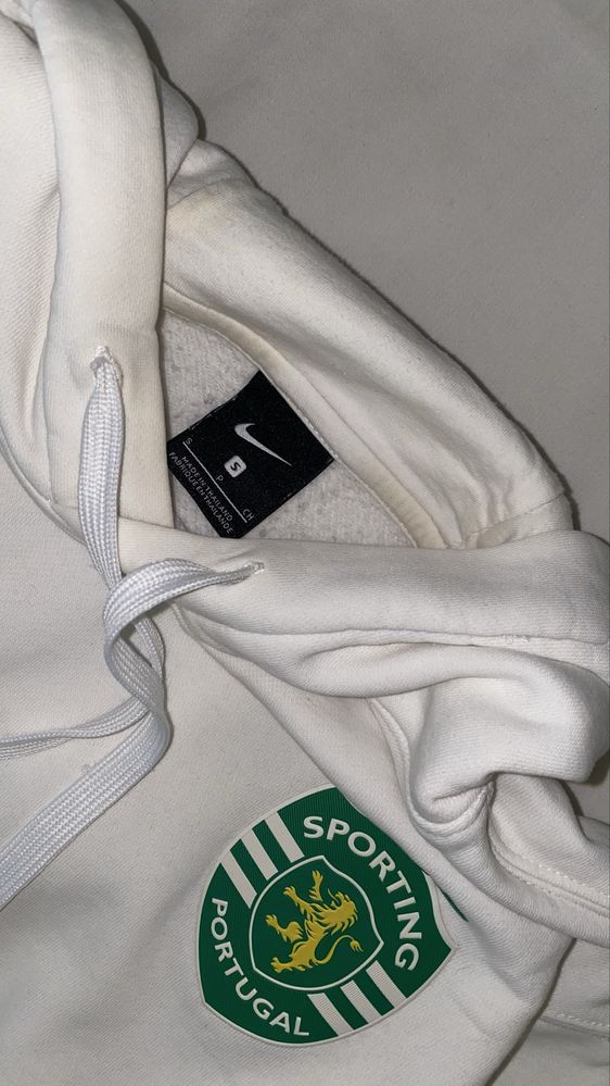 Sweatshirt Hoodie Branca Sporting x Nike