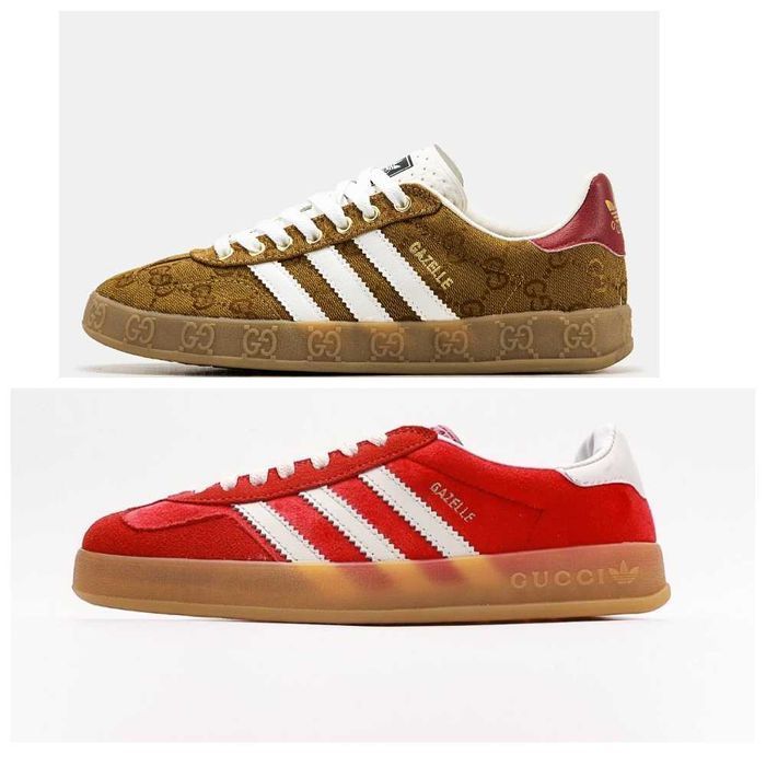 Унисекс замшевые кроссовки Adidas Gazelle Gucci кросівки адидас газель