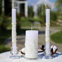 Весільні білі свічки