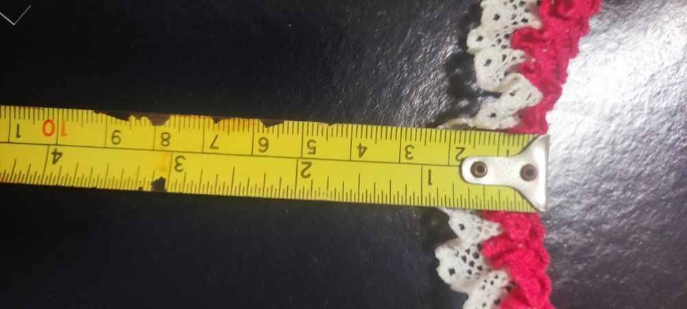 RENDA dupla franzida - rosa choque