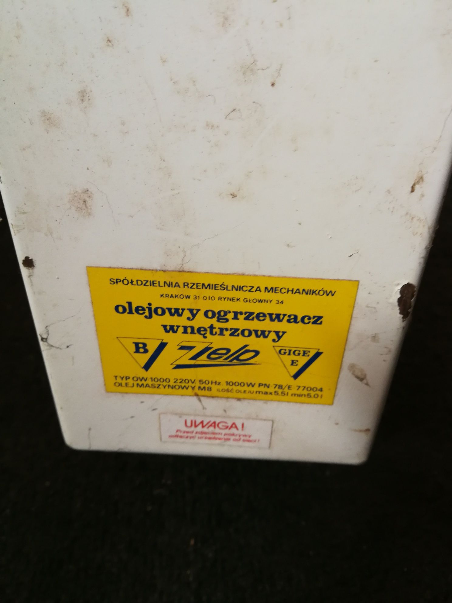 Olejowy ogrzewacz grzejnik elektryczny