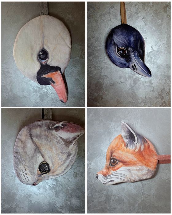 Маска костюм аксесуари для фотосесії зайчик вовк лисичка ведмідь олень