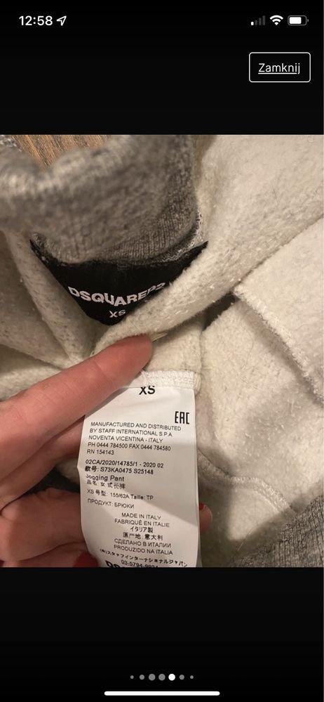 Dsquared2 dres komplet oryginalny