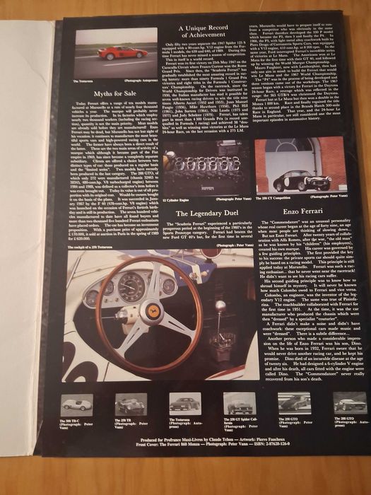 Posters Ferrari testarossa, 500 tr-c, 250TR, 250 GTO e 288 GTO