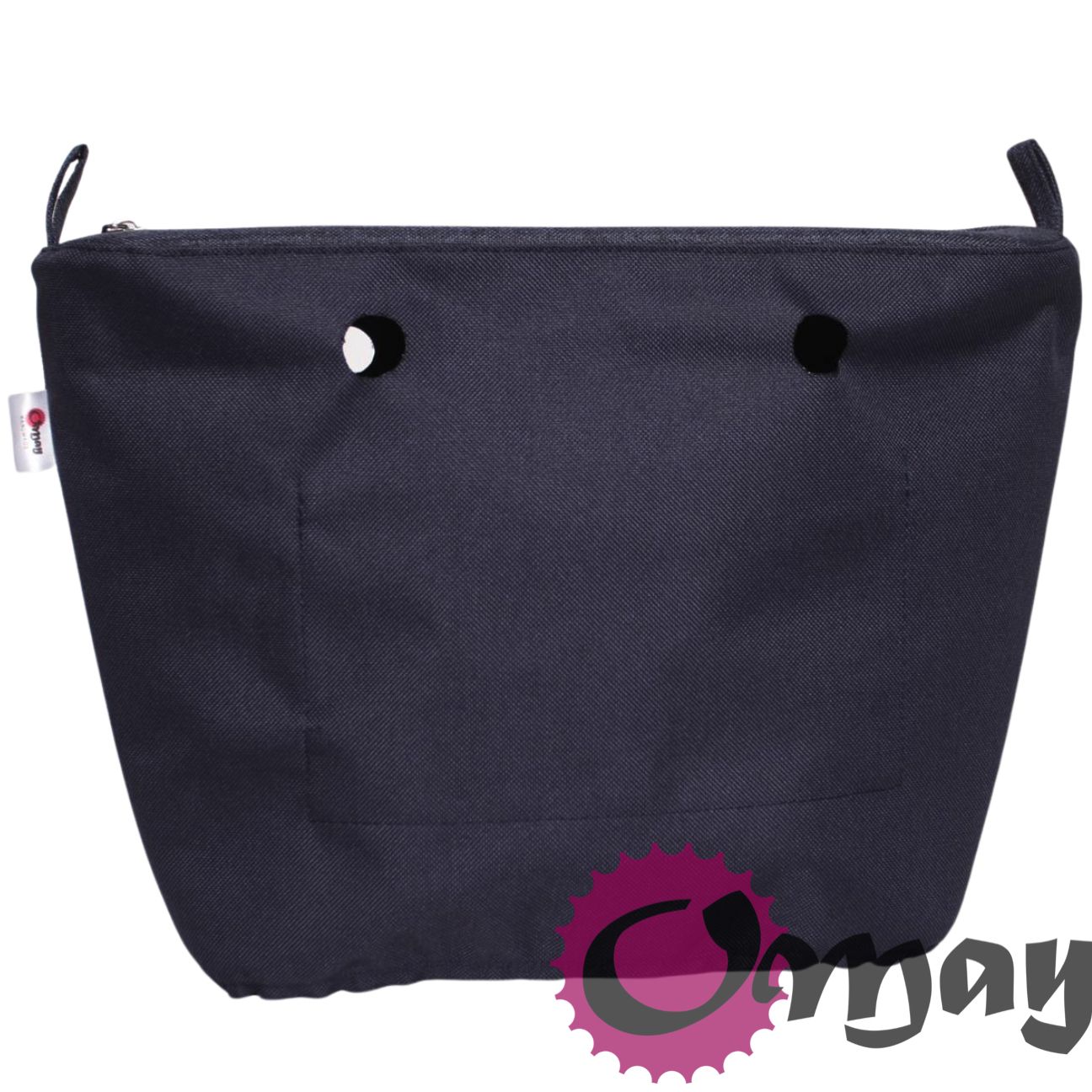 Granatowy organizer do OBAG MINI len granat 2 kieszenie wkład OMAY