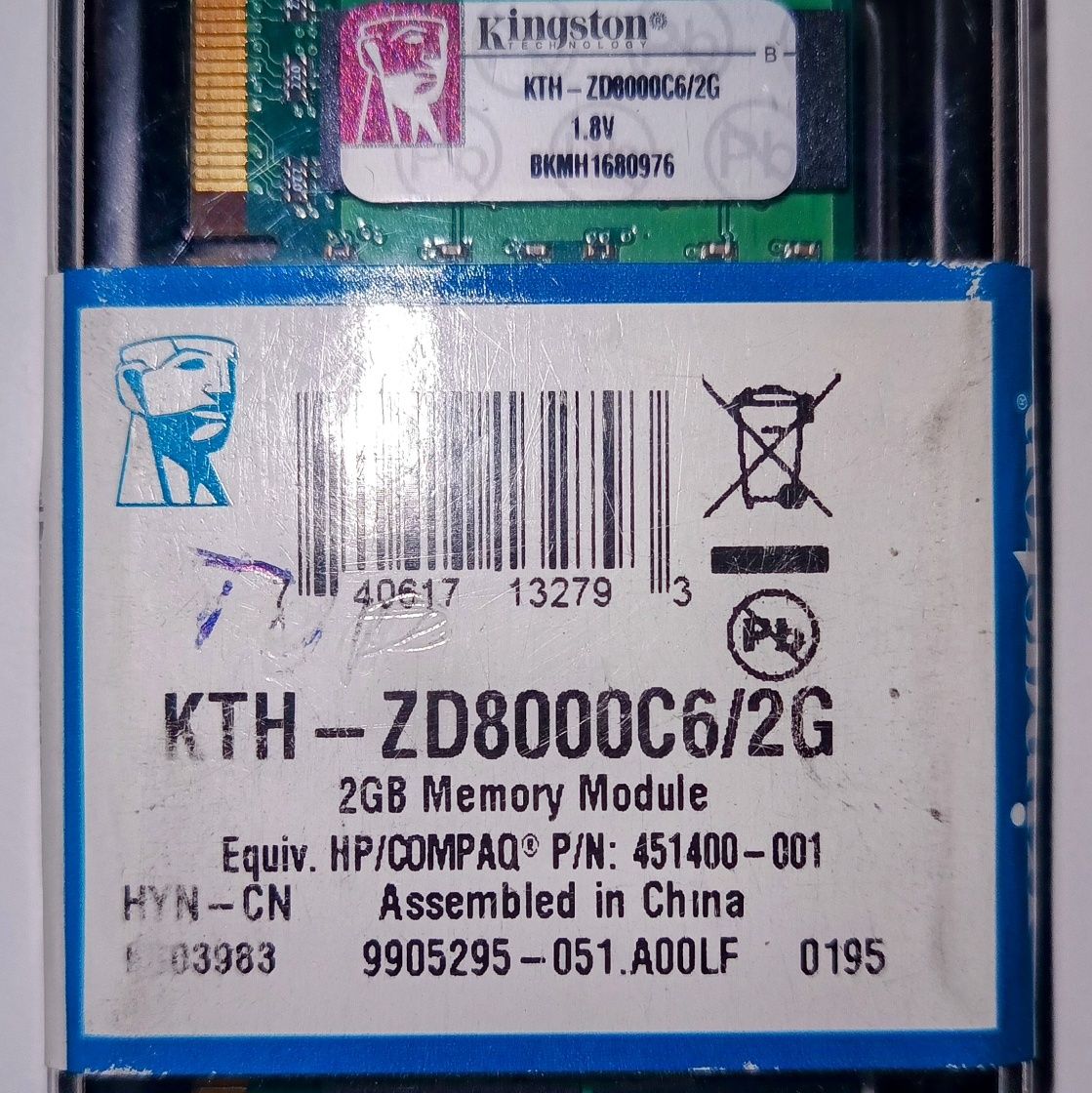 Moduł Pamięci 2GB Kingstone TEHNOLOGY Menory Module -karta kość pamięć
