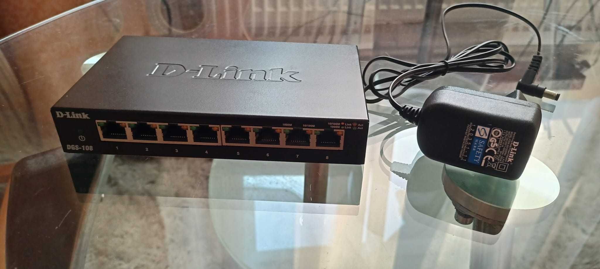 Sprzedam switch D-Link DGS-108 – 8-portowy Gigabit Ethernet