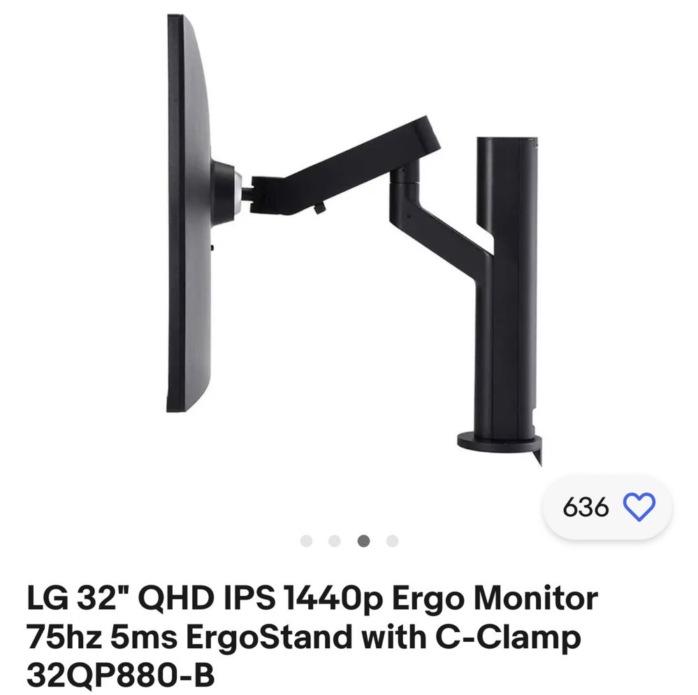 Монітор LG 32" QHD IPS 1440p Ergo Monitor 32QP880-B для Apple