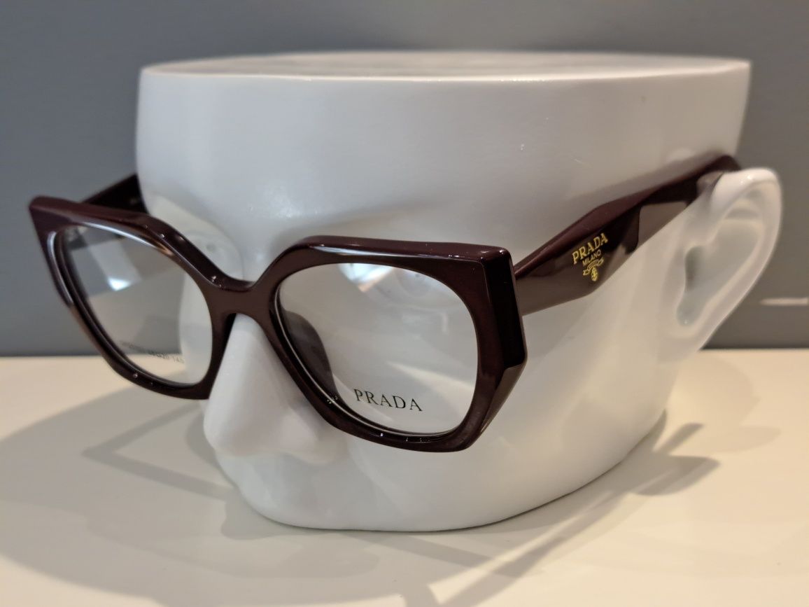 PRADA bordo nowe damskie oprawki okulary zerówki