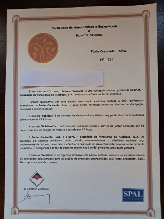 Babilónia: Serviço completo de jantar, chá e café