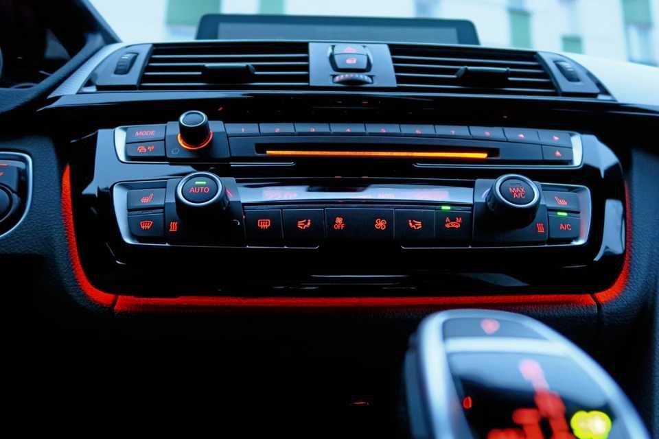 BMW F30 LCI рамка панели управления климатом с подсветкой