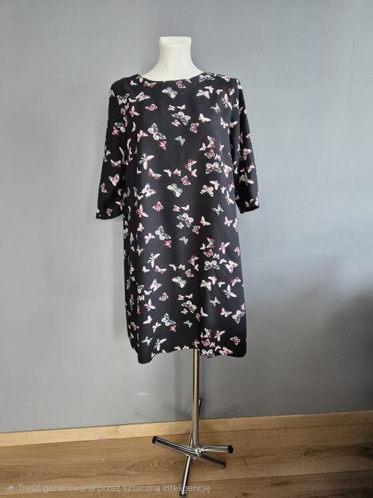 Sukienka w motylki Bonprix rozmiar 42